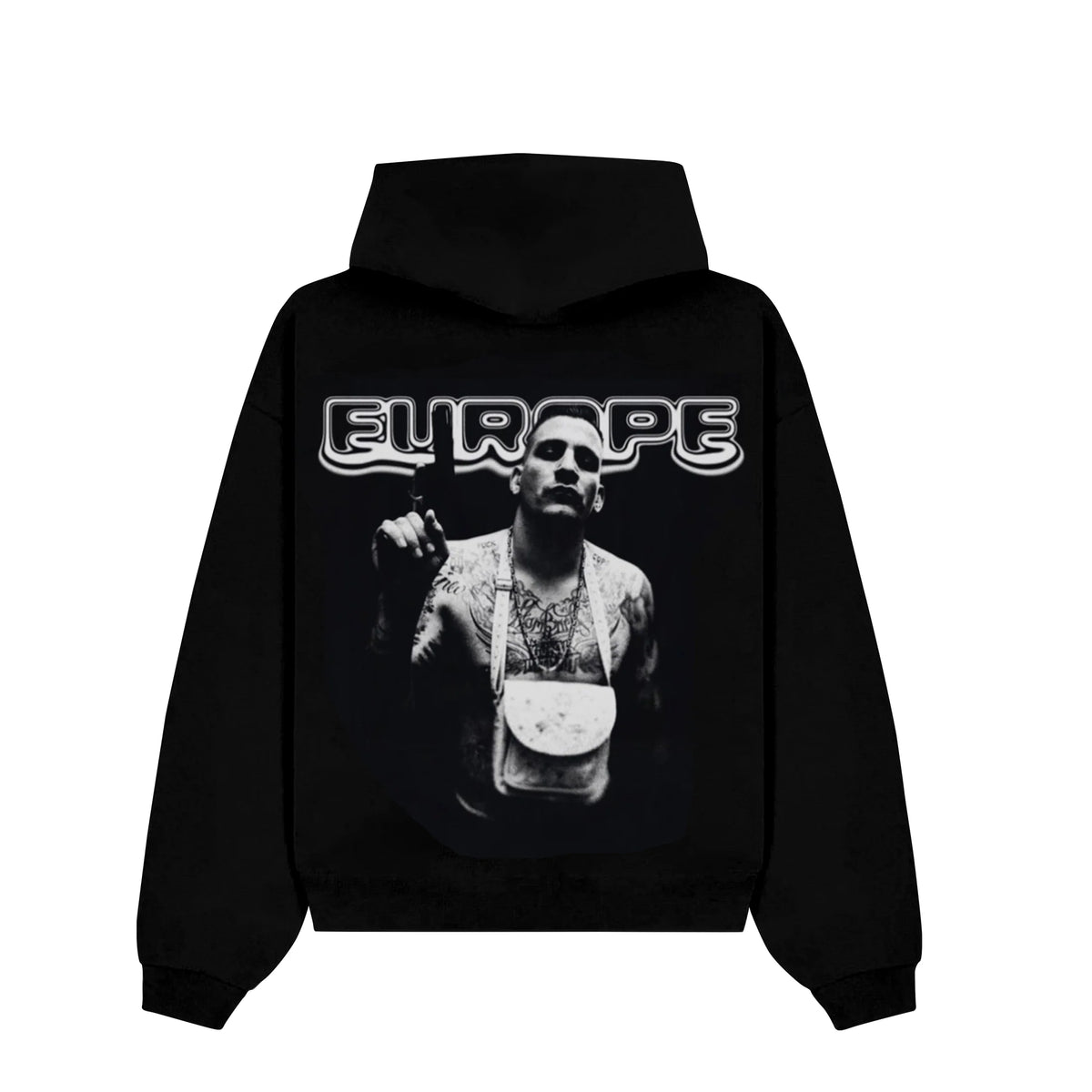GZUZ oversized hoodie black