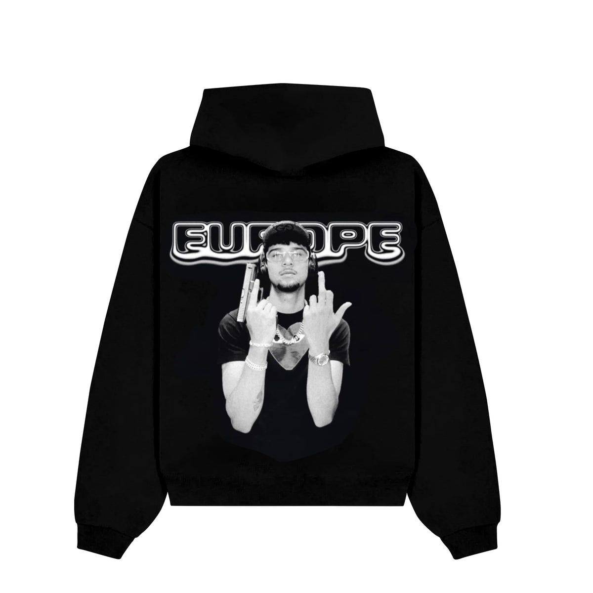LUCIO101 oversized hoodie black