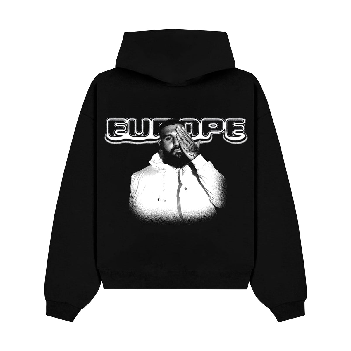 YAKARY oversized hoodie black
